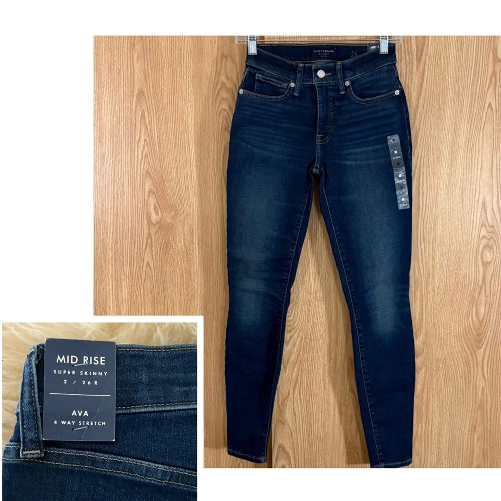 NWT Lucky Brand Mid Rise Skinny Jeans - Dark Blue